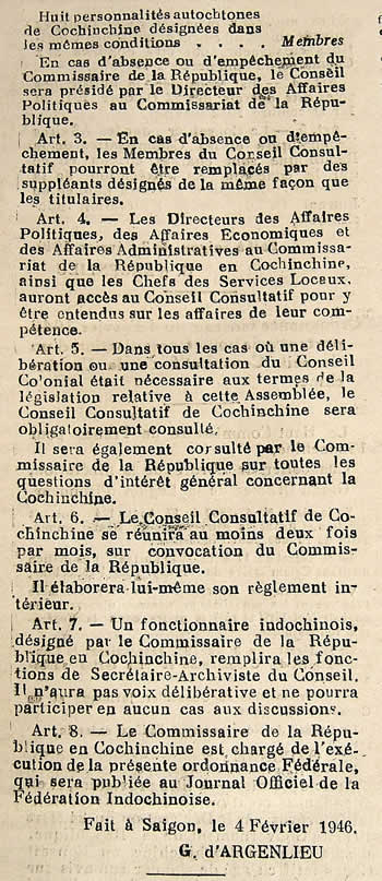 Conseil Consultatif Cochinchine